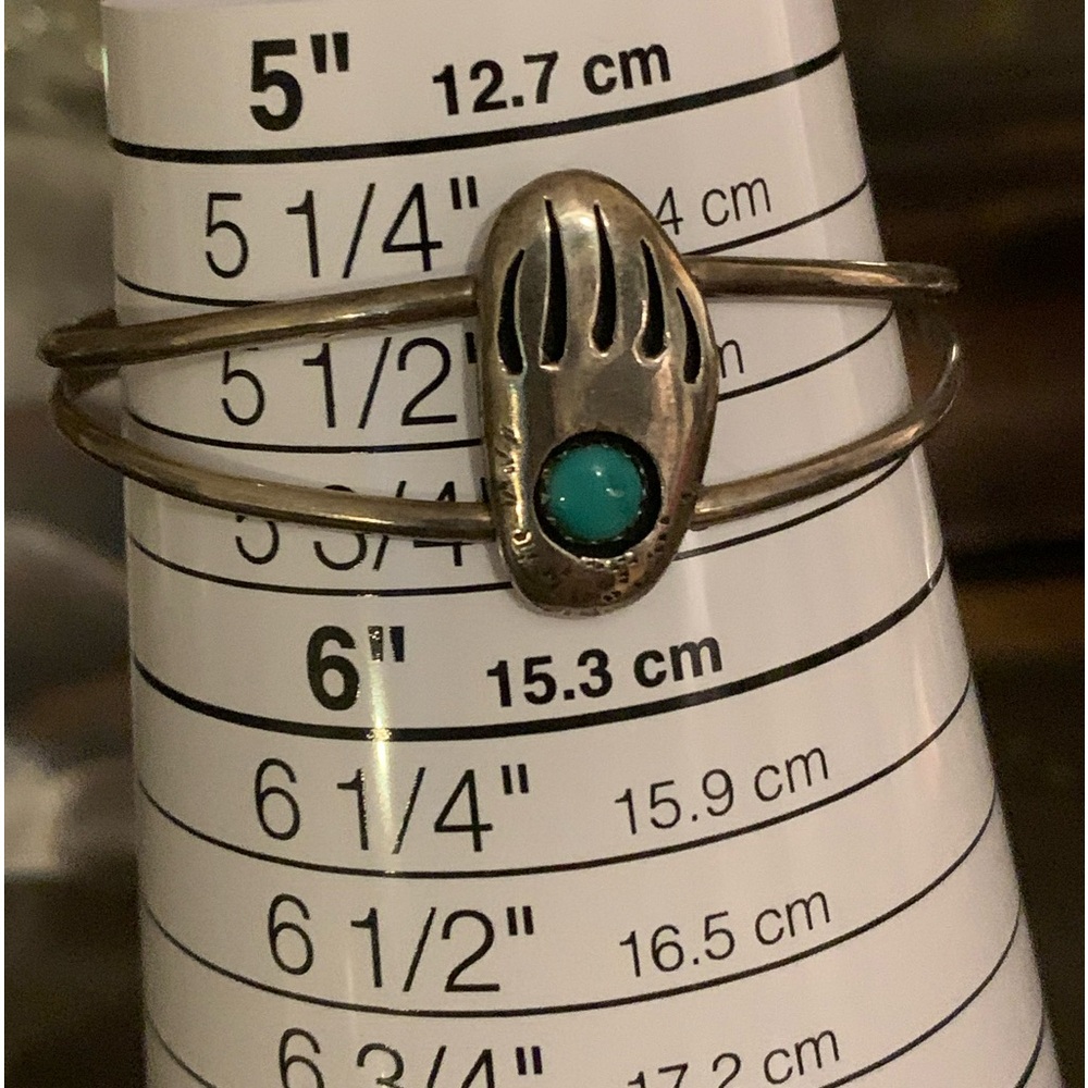 Shadowbox Turquoise Bear Claw Cuff - image 2